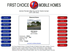 Tablet Screenshot of 1stchoicemobilehomes.com